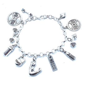Weightlifting Charm Bracelet Personal Trainer  Gym Motivation Physical Fitness Bodybuilder