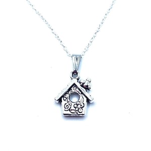 Birdhouse Necklace May Be Personalized