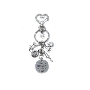 Cat Keychain Bag Charm