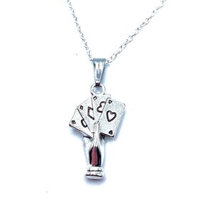 Card Player Necklace Poker Playing Card May Be Personalized