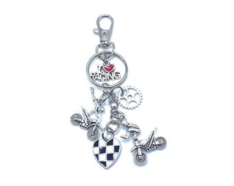 Dirt Bike Keychain Bag Charm