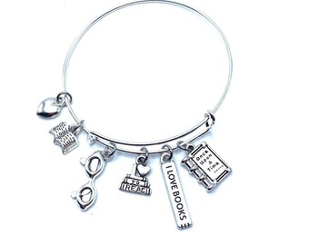 Book Lover Bracelet Love To Read May Be Personalized