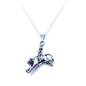 Bull Rider Necklace Rodeo May Be Personalized