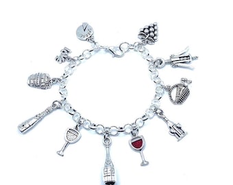 Wine Charm Bracelet