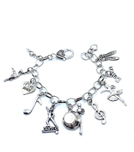 Dance Charm Bracelet Dancer Themed Charms Etsy