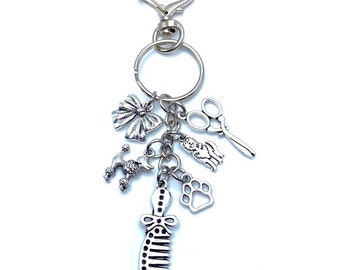 Dog Groomer Keychain Purse Charm Appreciation Gift