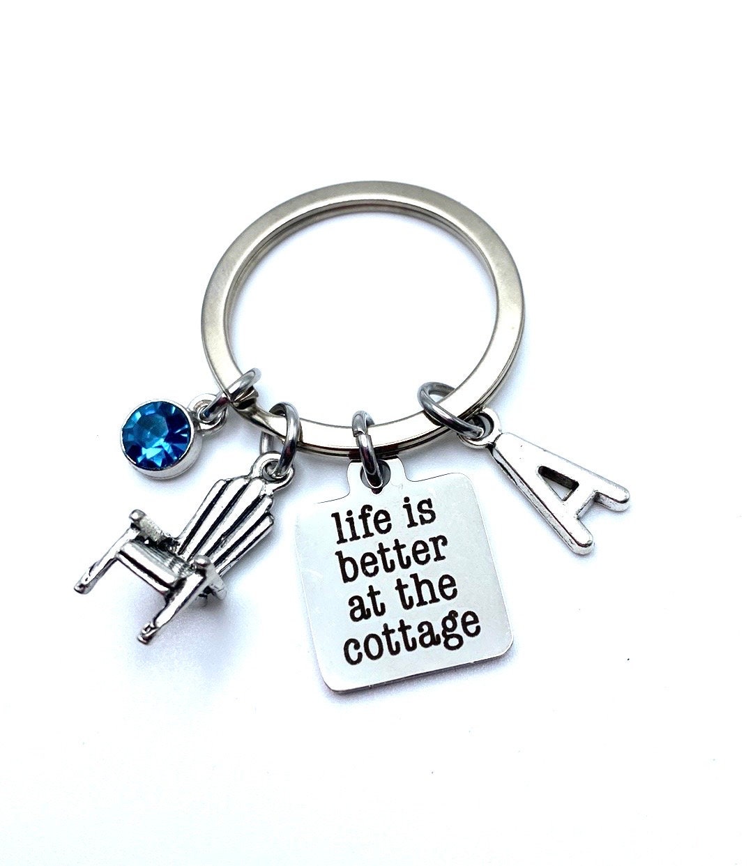 Life is Better at the Cottage Keychain - Etsy