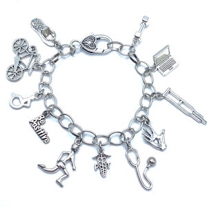 Physical Therapist Charm Bracelet PT Gift Thank You Therapy