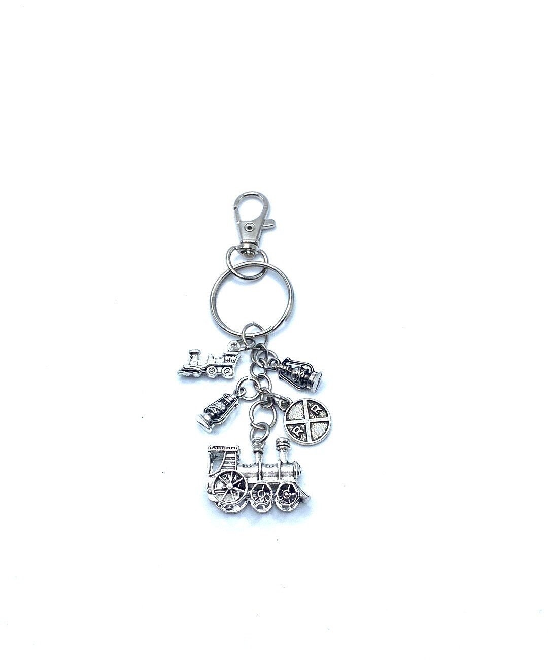 Railroad Train Keychain Bag Charm - Etsy