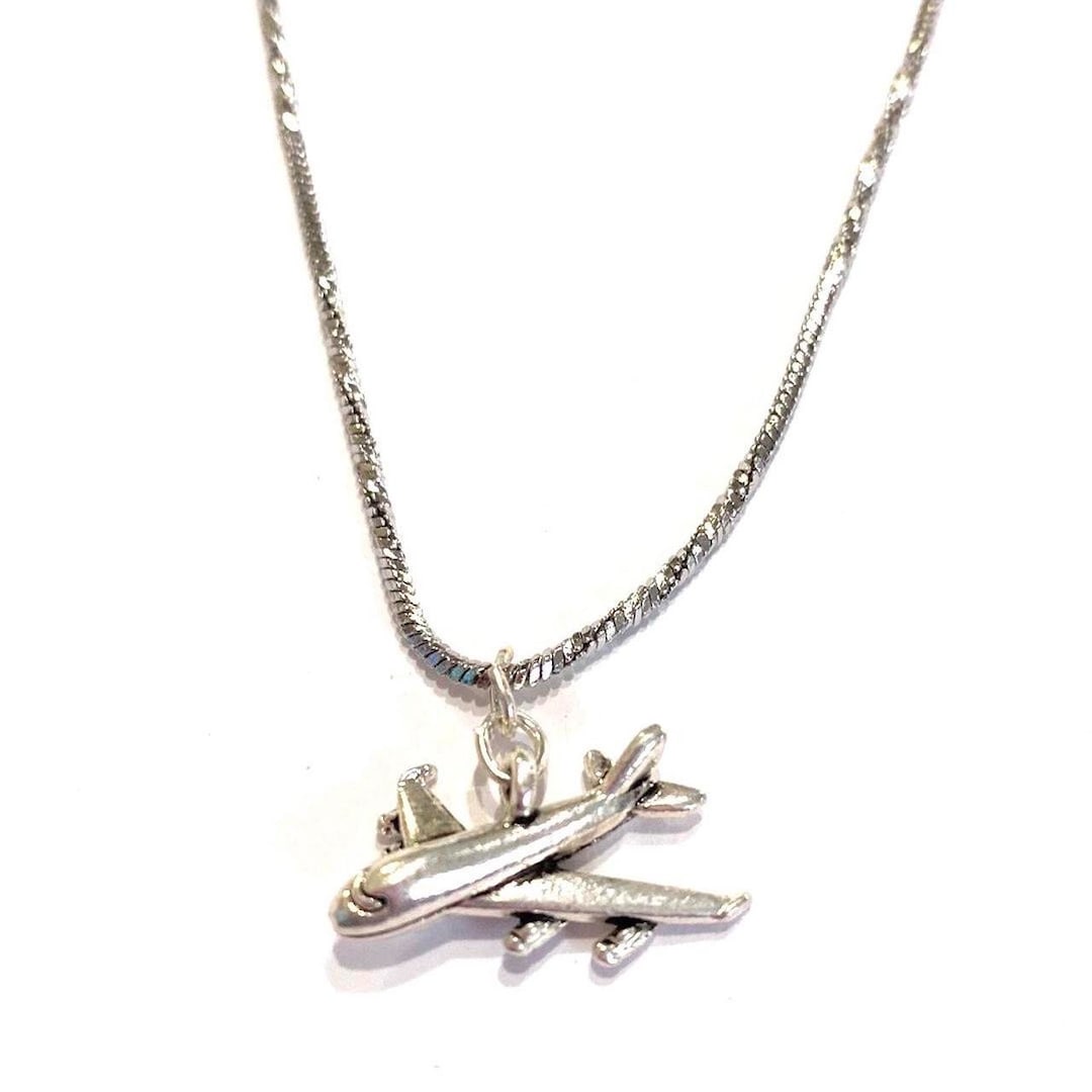 Airplane Necklace Pilot Flight Attendant Travel