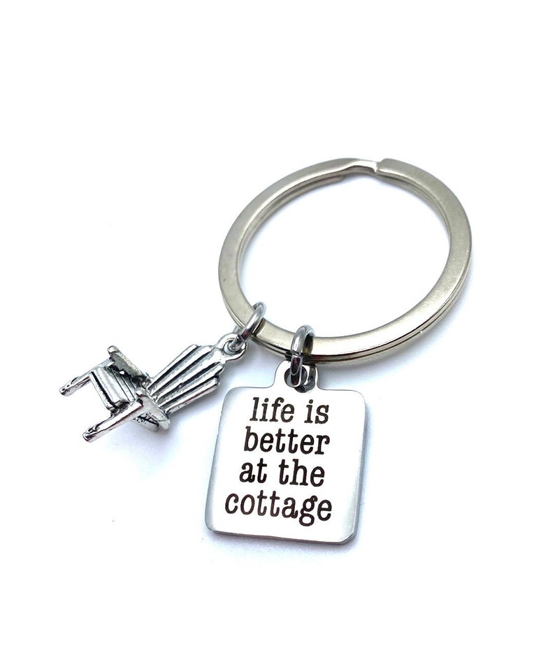 Life is Better at the Cottage Keychain - Etsy