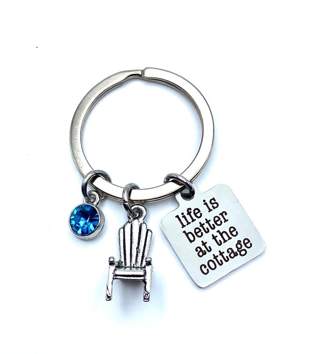 Life is Better at the Cottage Keychain - Etsy