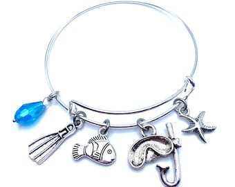 Scuba Diving Bangle Bracelet Snorkeling May Be Personalized