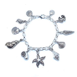 Seashell Charm Bracelet Beach Summer Ocean