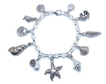 Seashell Charm Bracelet Beach Summer Ocean