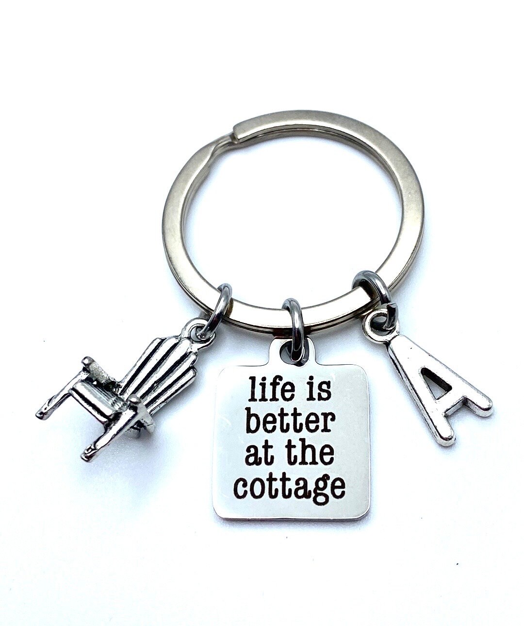 Life is Better at the Cottage Keychain - Etsy
