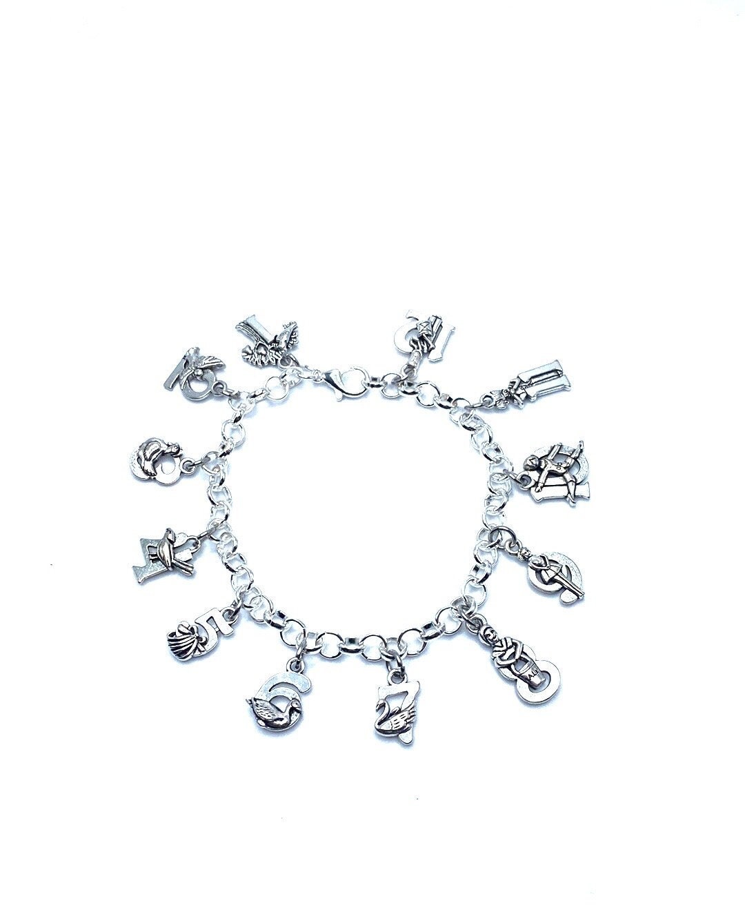 Twelve Days of Christmas Charm Bracelet Etsy
