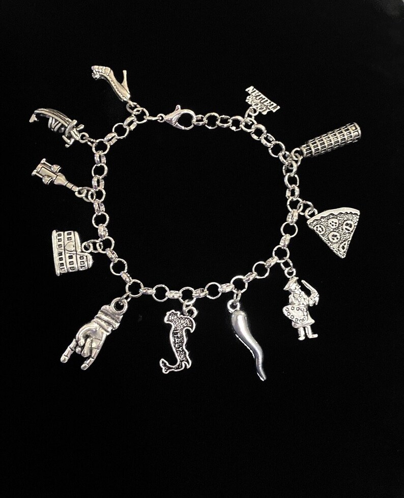Italy Charm Bracelet Italian Themed Charms Etsy