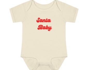 Santa Baby Infant Baby Rib Bodysuit