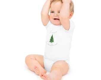 First Christmas Baby Short Sleeve Bodysuit
