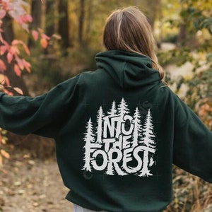 Into The Forest Hoodie, Fall Outfit Ideas, Wilderness, Forest Aesthetic, Wild Life Hoodie, Hiking Outdoors Sweater, Forestcore, Cottage Core