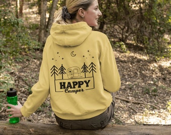 Happy Camper Hoodie, Adventure Hoodie, Hiking Hoodie, Mountain Hoodie, Nature Hoodie, Camping Hoodie, Camper Hoodie, Forest Hoodie,Camp Life