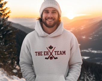 The EH Team Hoodie, Hockey Mom, Hockey Player Gifts, Hockey Life Sweater, Funny Ice Hockey Gift, Hockey Shirt, Men's Hockey