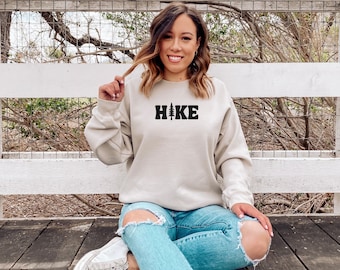 Hike Sweatshirt, Pine Tree Sweatshirt, Evergreen Trees, Wild Sweater, Camping Hiking Shirt ,Gift For Nature Lover, Nature Outdoors, Forest
