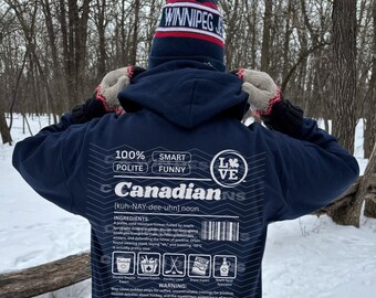 Canadian Definition Hoodie, Funny Canadian Hoodie, Canada Pride Sweatshirt, Proud Canadian Gift, Maple Syrup Hoodie
