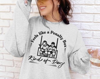 Hockey Player Gift Shirt, Feels Like A Penalty Box Kind Of Day Tee, Funny Ice Hockey Shirt, Hockey Lover Gift, Hockey Game Day Apparel
