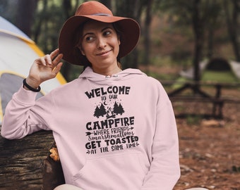 Welcome To Our Campfire Hoodie, Camping Hoodie, Campfire Hoodie, Camper Hoodie, Outdoor Hoodie, Hiking Hoodie, Adventure Hoodie, Hiking