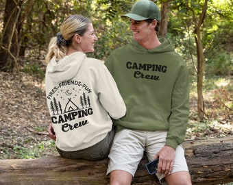 Camping Crew Hoodie, Abenteuer Hoodie, Wandern Hoodie, Berg Hoodie, Natur Hoodie, Lagerfeuer Hoodie, Camper Hoodie, Wald Hoodie, Sommer