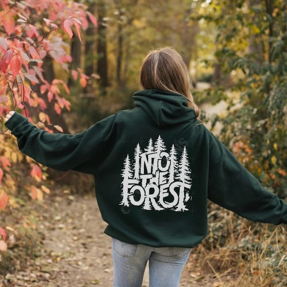 Into The Forest Hoodie, Fall Outfit Ideas, Wilderness, Forest Aesthetic, Wild Life Hoodie, Hiking Outdoors Sweater, Forestcore, Cottage Core