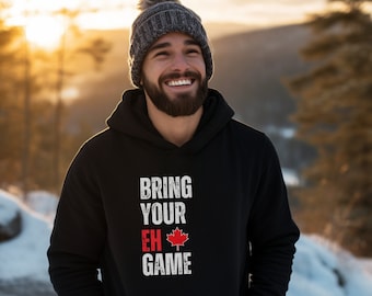 Bring Your EH Game Hoodie, Hockey Mom, Hockey Player Gifts, Hockey Life Sweater, Funny Ice Hockey Gift, Hockey Shirt, Men's Hockey