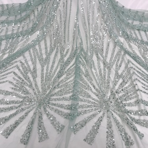 Perlen Pailletten-Spitzenstoff, Tanzkleid-Stoff, Mode-Stoff, Haute Couture-Stoff