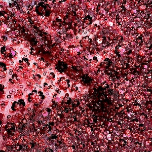 Burgundy red heavy bead tulle lace fabric with sequin and beads,wedding lace fabric by the yard,15 colors
