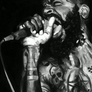 MC Ride Fine Art Print (Death Grips, Music, Extreme, Noise, Underground, Art, Portrait, Oil Painting, Tattoos, Black & White, Icons)