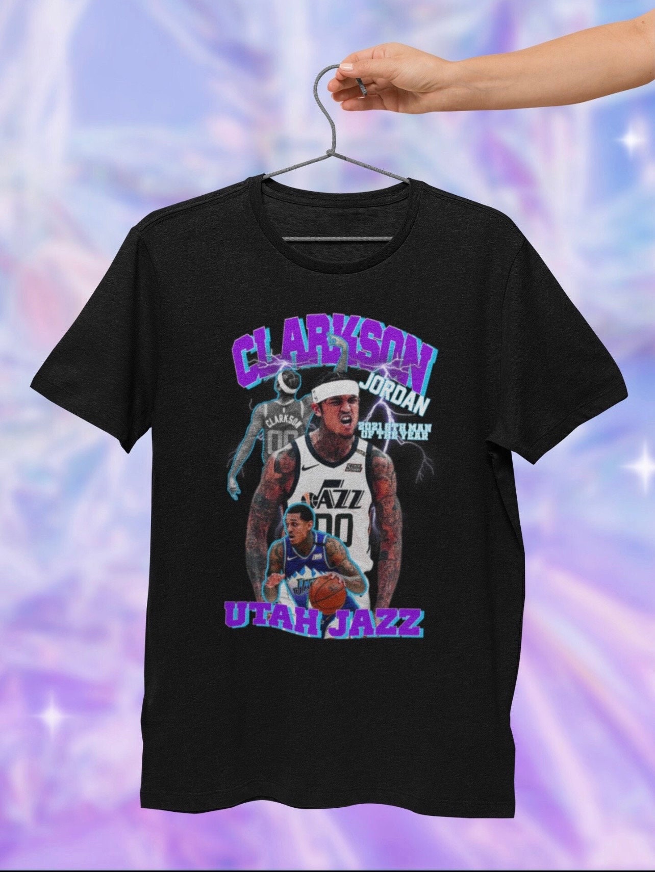Jordan Clarkson Utah Jazz Game-Used #00 White Jersey vs. Golden