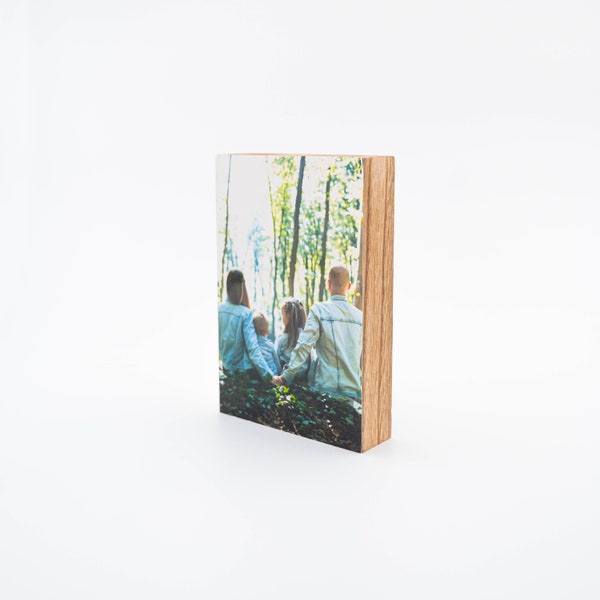 Holz Fotoblock, 10X15cm Personalisierter Fotoblock, Holzblock mit Bild, Benutzerdefinierter Fotodruck auf Holz