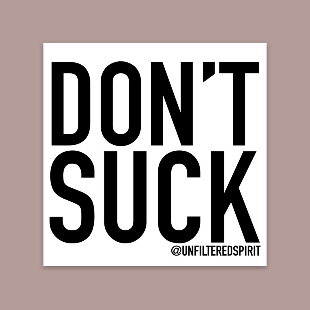 Don't Suck Sticker, Powerlifter Sticker, Weightlifting Sticker, Gym ...