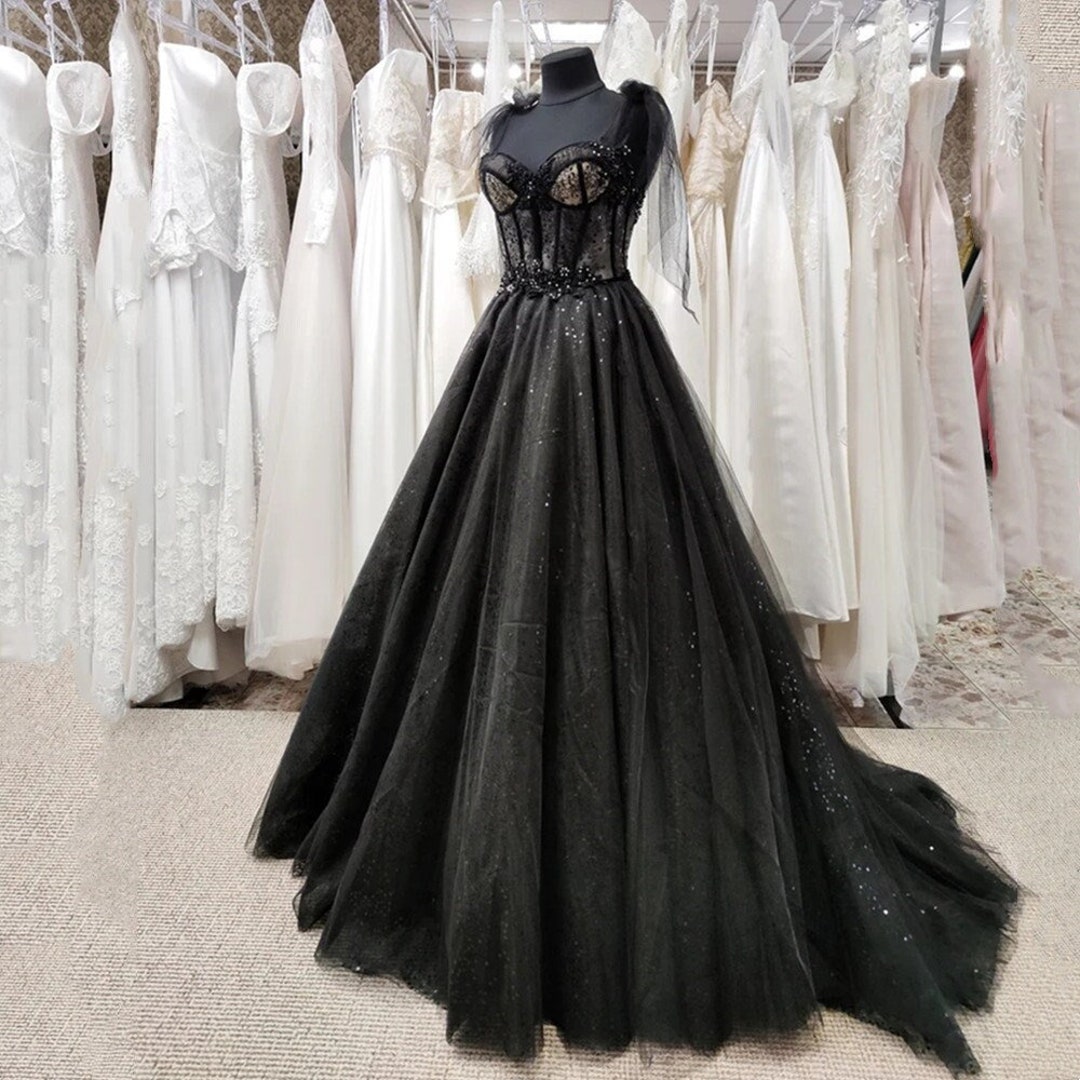 Black Wedding Dress Eugénie Gothic Wedding Dress Gothic - Etsy
