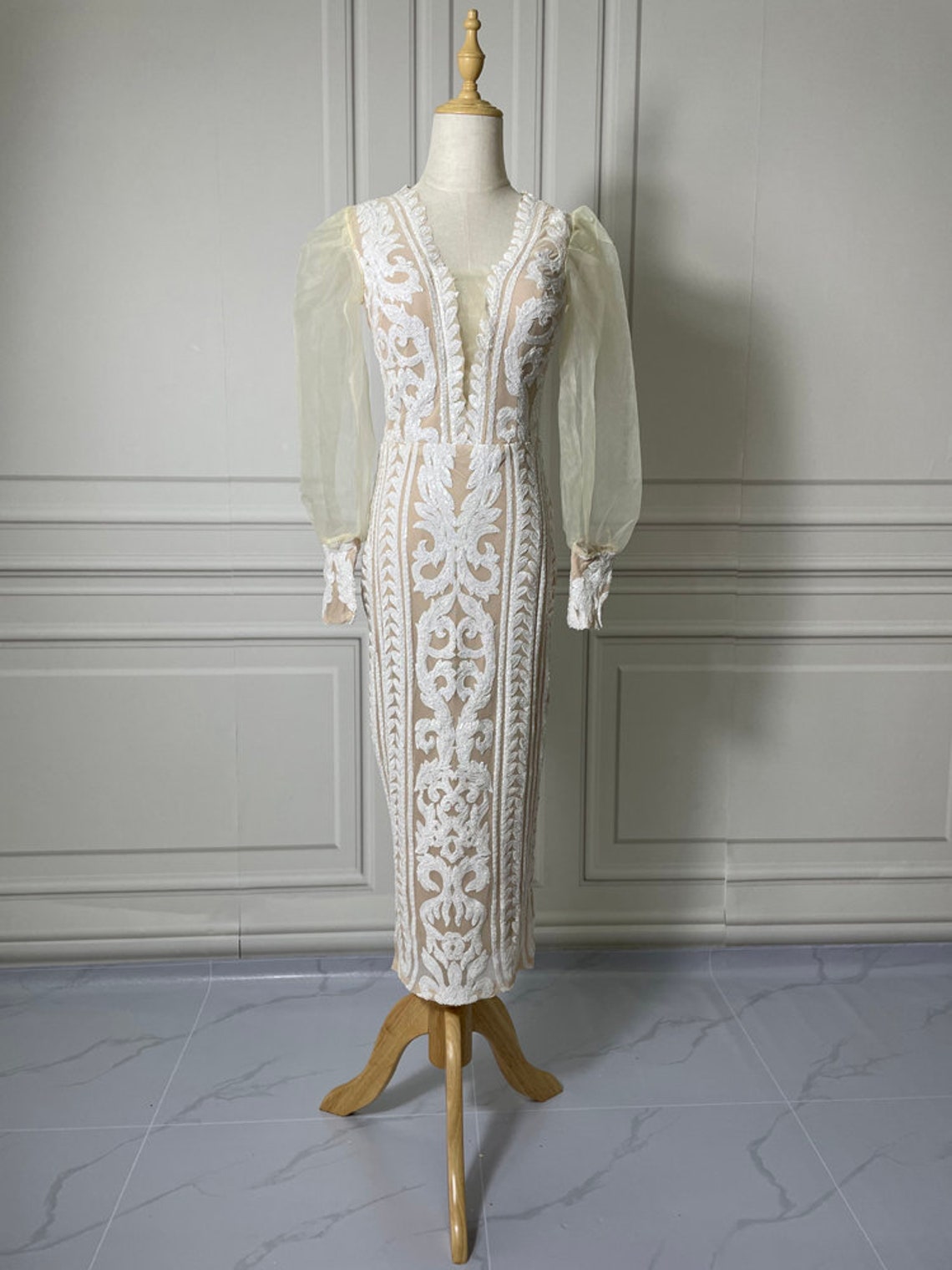 French Vintage Dress Gabrielle Gatsby Dress Prom Dress Etsy