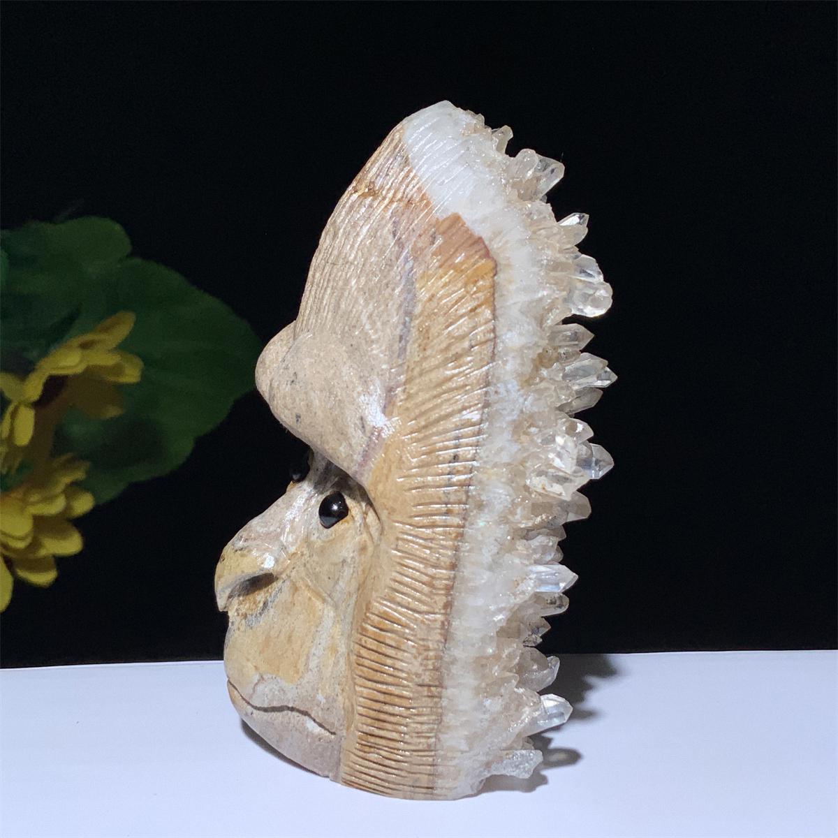 天然水晶彫刻の猿の像 - ホームデコレーション - Etsy 日本