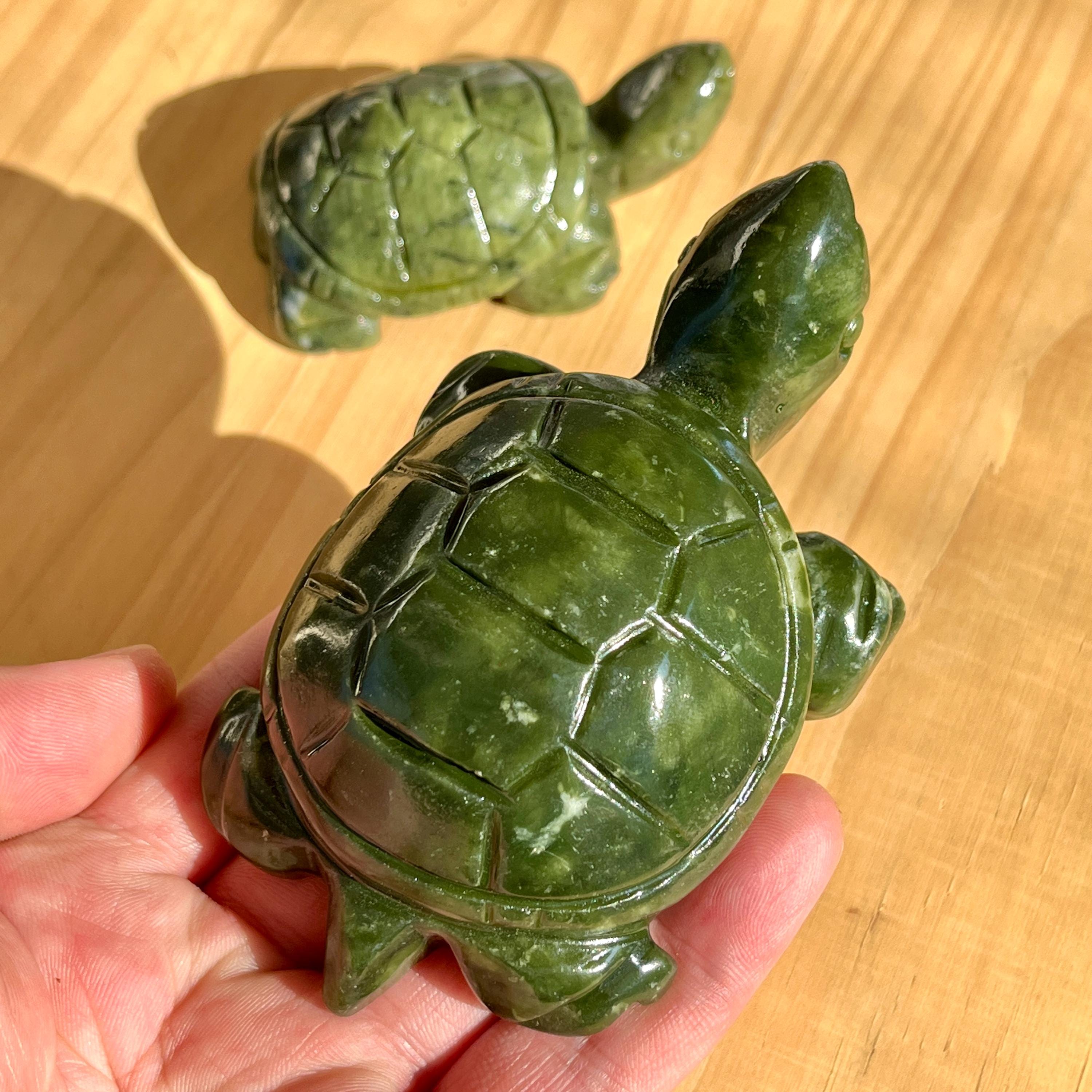 翡翠彫刻のカメ - Etsy 日本