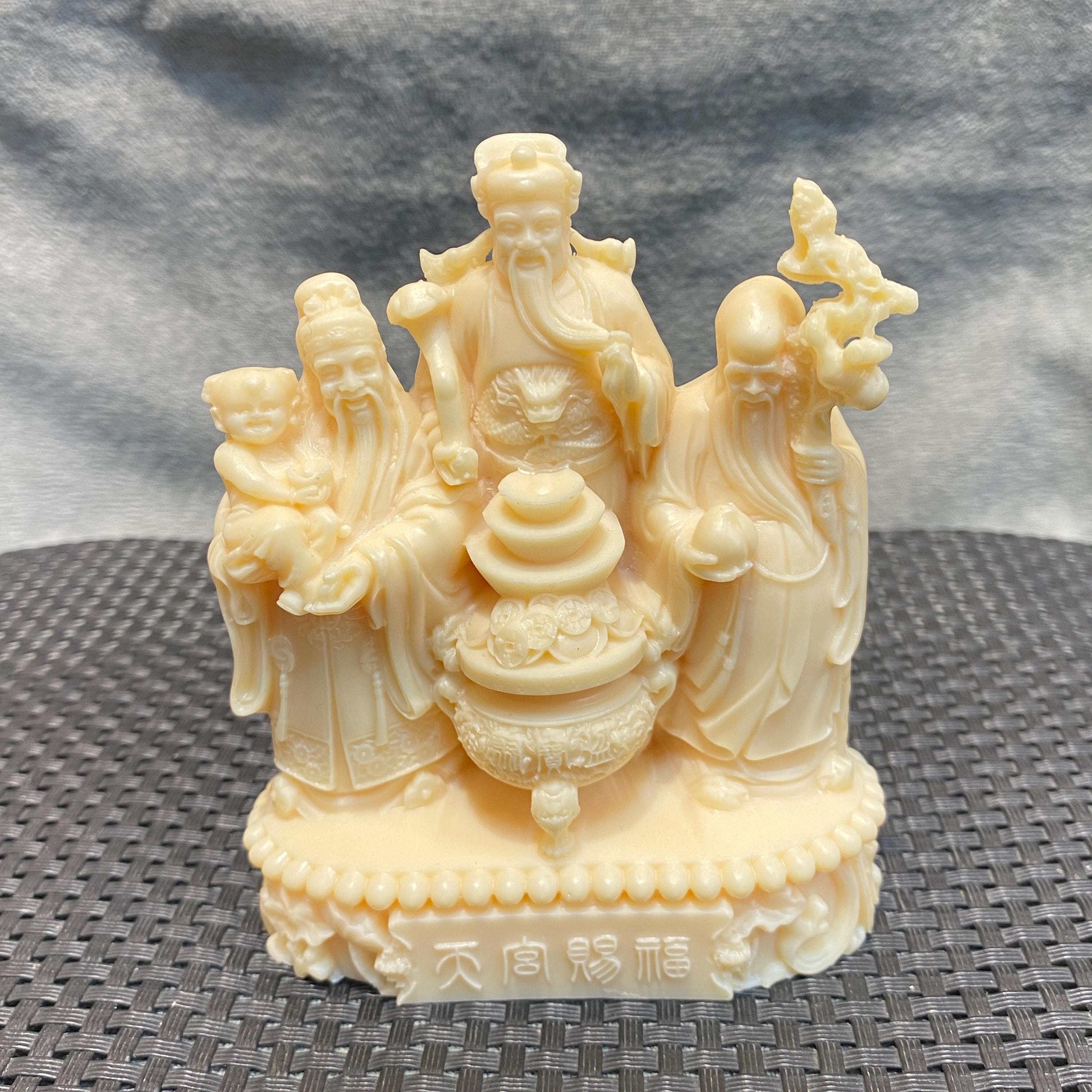 手彫りのタグアナット福禄寿像、中国の祝福の装飾 - Etsy 日本