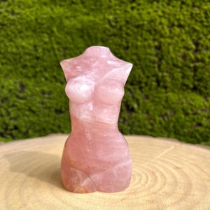 Rose Quartz Crystal Goddess Body: Home Decor Gift
