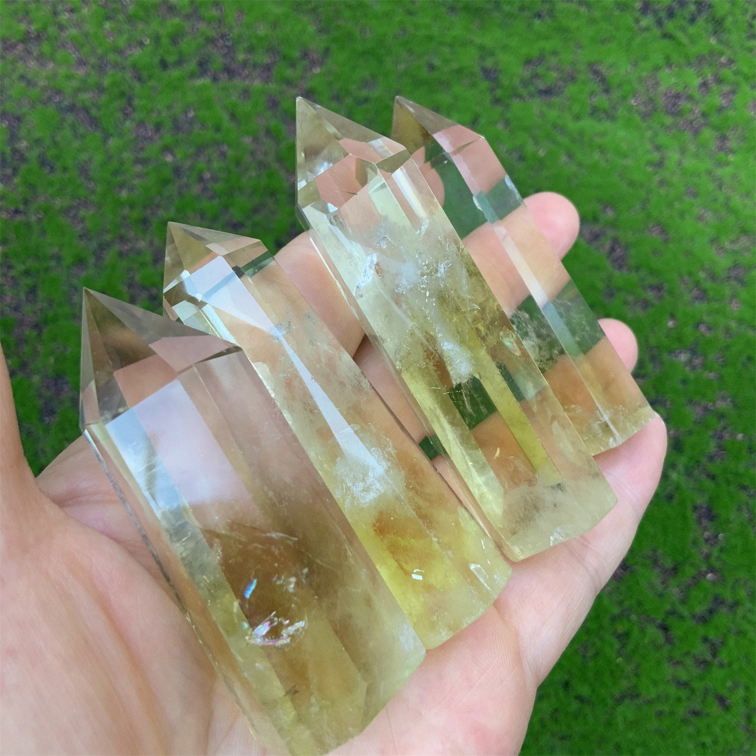 シトリンガーデン　タワー　ポイント　天然石 □Citrine□シトリン ポイントタワー パワーストーン ヒーリング