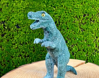 2inches Natural Jade Carved Dinosaur, Quartz Crystal Carving