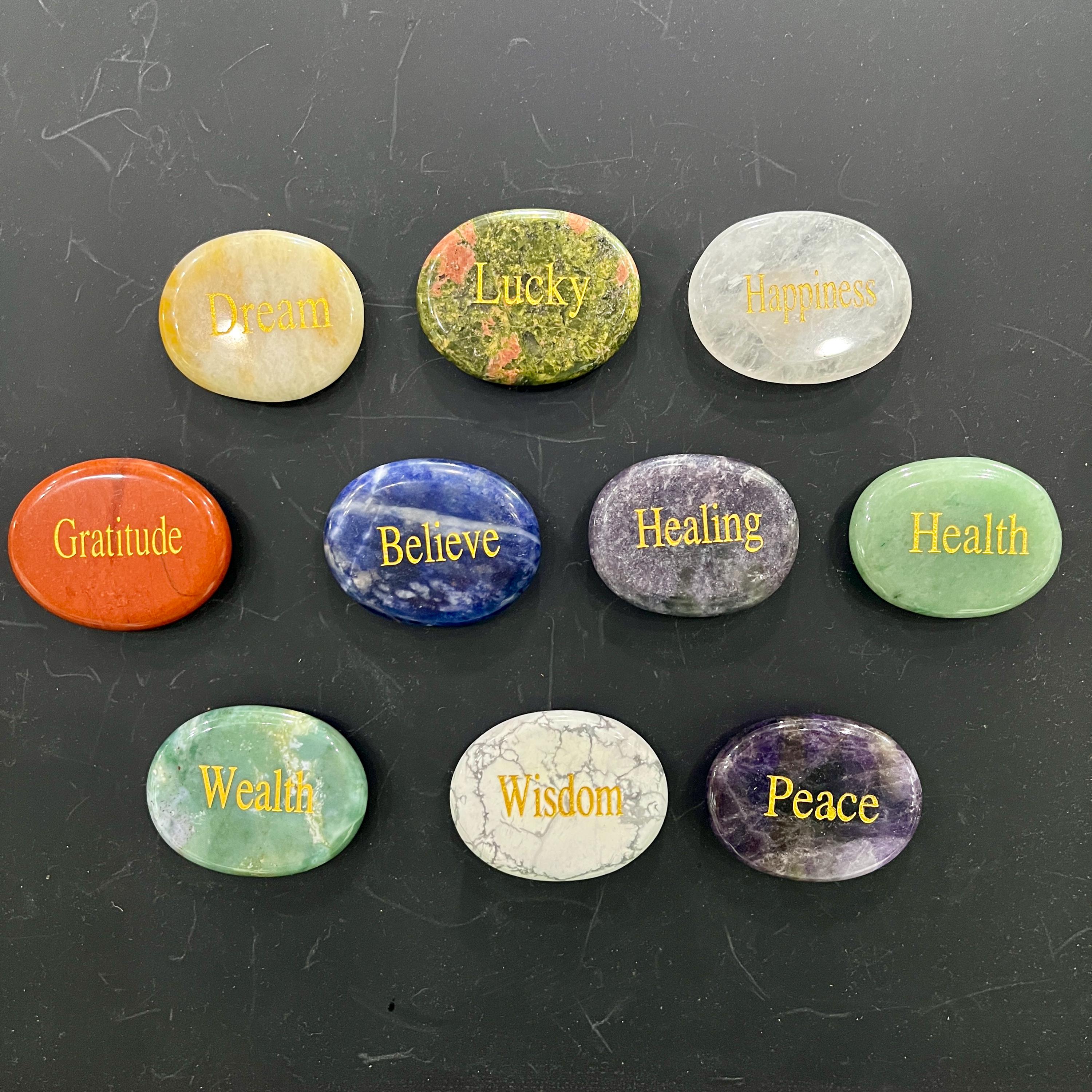 Crystal Word Stone Magnets: Chakra Healing Gemstone Decor - Etsy