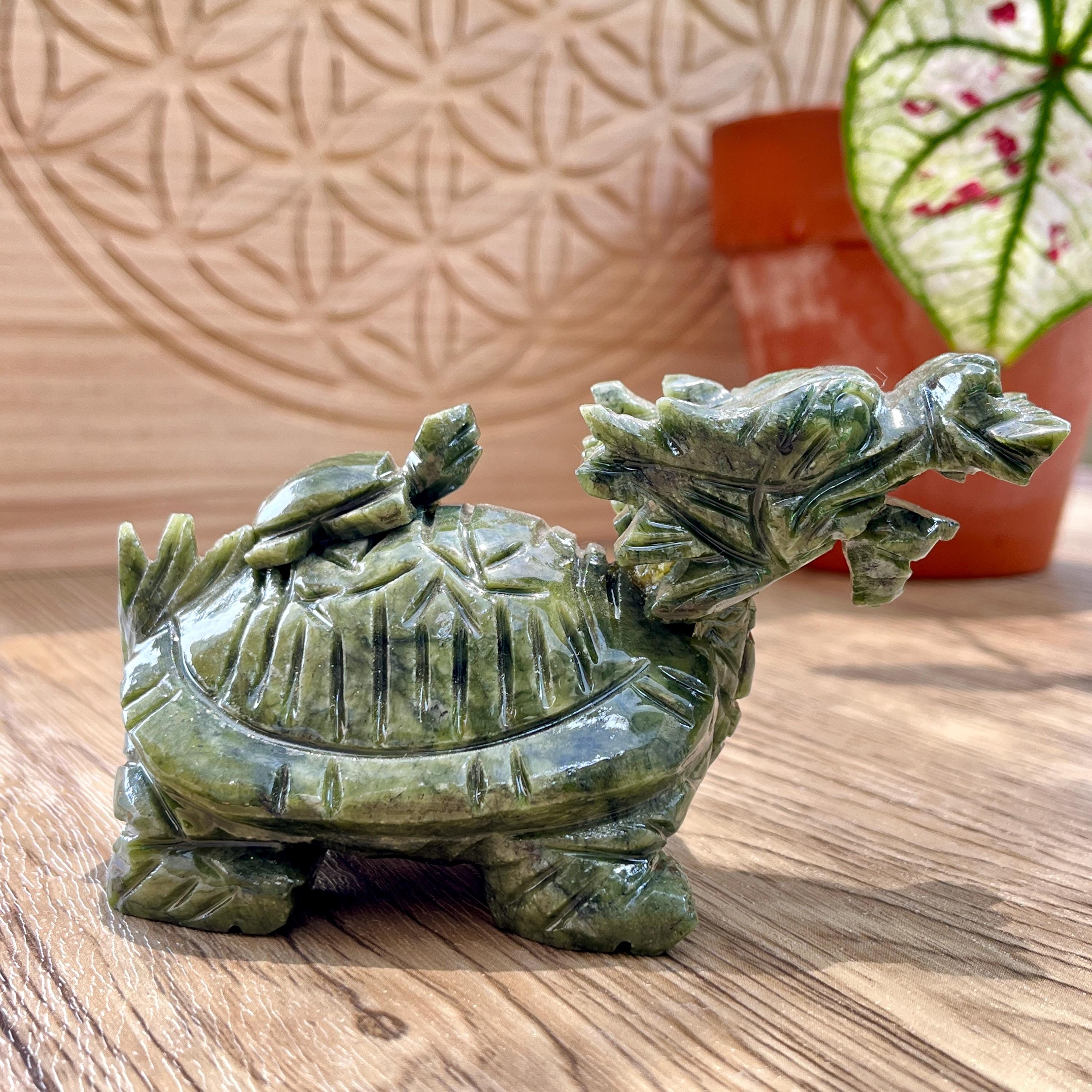 翡翠彫刻のカメ - Etsy 日本